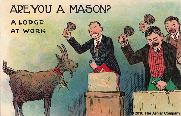 An old Masonic postcard